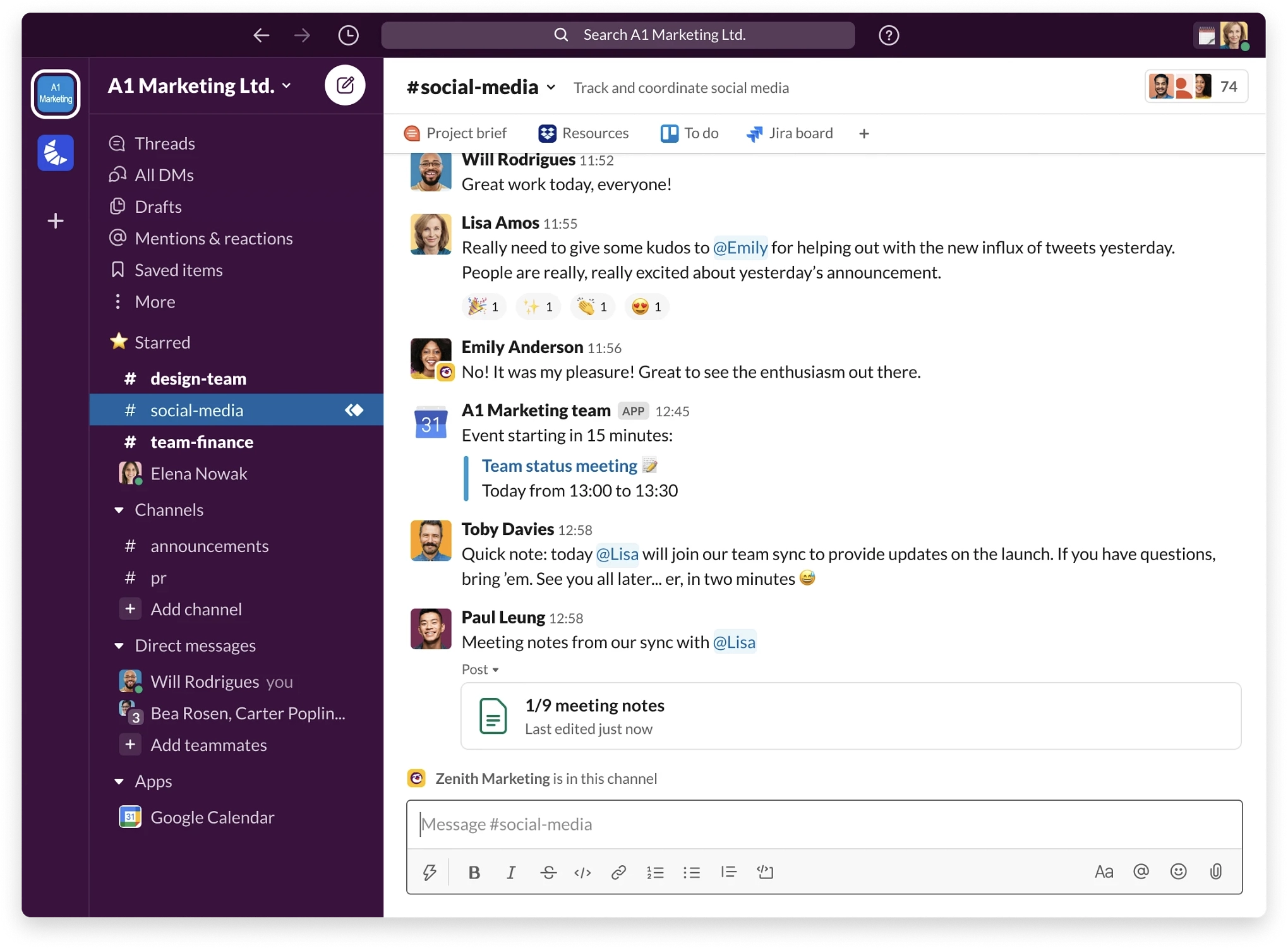 Slack AI assistant in action